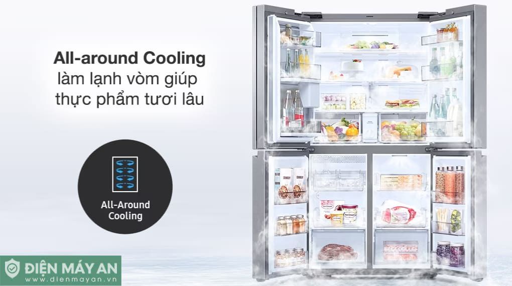 Tủ Lạnh Samsung Inverter 648 Lít Multi Door Bespoke RF59CB66F8S/SV